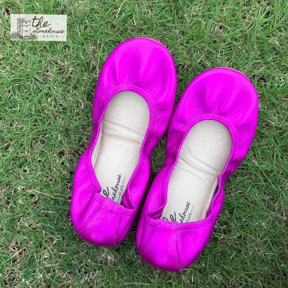 Storehouse Flats Rainbow Fuchsia with Heart Bag - Picture 3 of 14